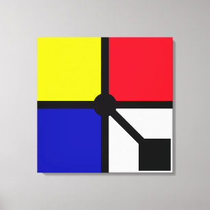 Toile Couleurs de base Mondrian de style Canva