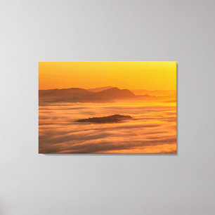 Toile Couleurs et nuages du lever du soleil