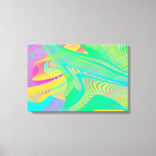 Toile COULEURS FLUO - Art Fractal -
