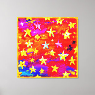 Toile Couleurs vives des étoiles. Commandez dès maintena