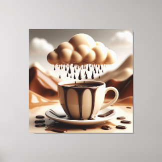 Toile Coupe de chocolat avec Imaginaire Cloud Driving