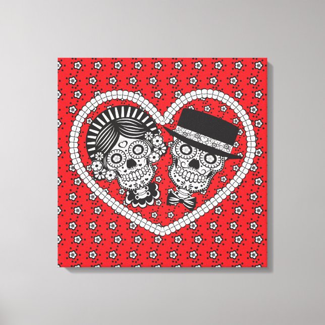 Toile Couple crâne sucre (Recto)
