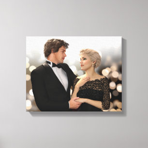 Toile Couple glamour avec Twinkling Bokeh