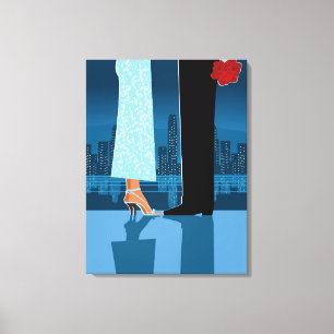Toile Couples romantiques dans la ville
