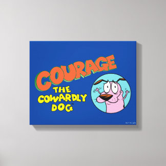 Toile Courage du chien lâché | Afficher le logo