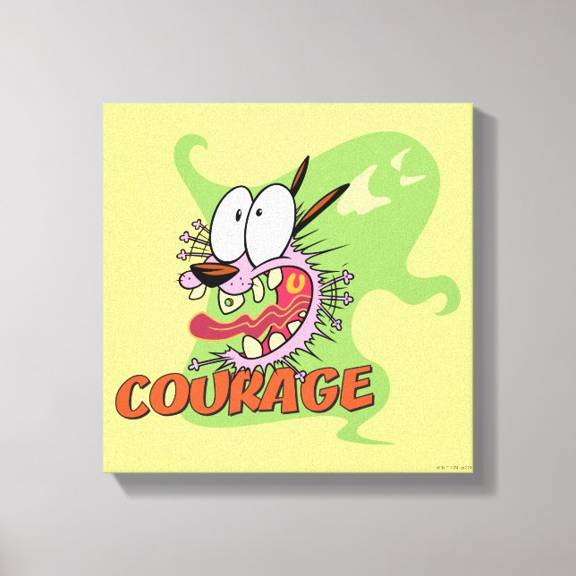 Toile Courage du chien lâché | Graphique fantôme (Recto)