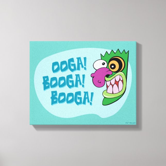 Toile Courage du chien lâché | Ooga Booga Booga Booga ! (Recto)