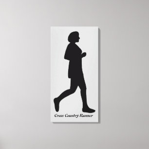 Toile Coureuse Cross Country Féminine Silhouette sur Toi