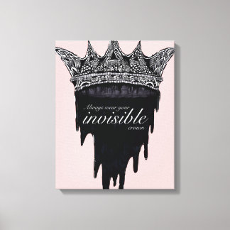 Toile Couronne de dérive avec texte - v2