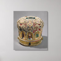 Couronne mitre sertie de perles et précieux