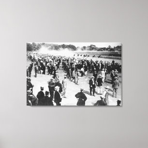 Toile Course de chevaux en Saratoga Photo