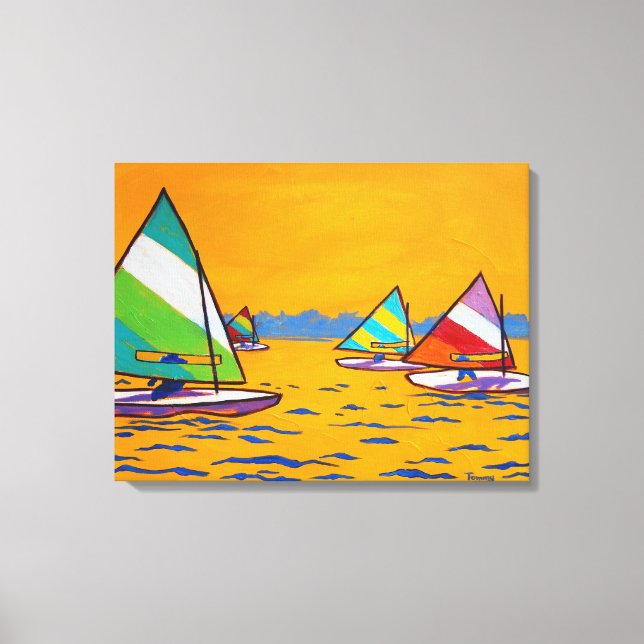 Toile Course de voiliers Sunfish (Recto)