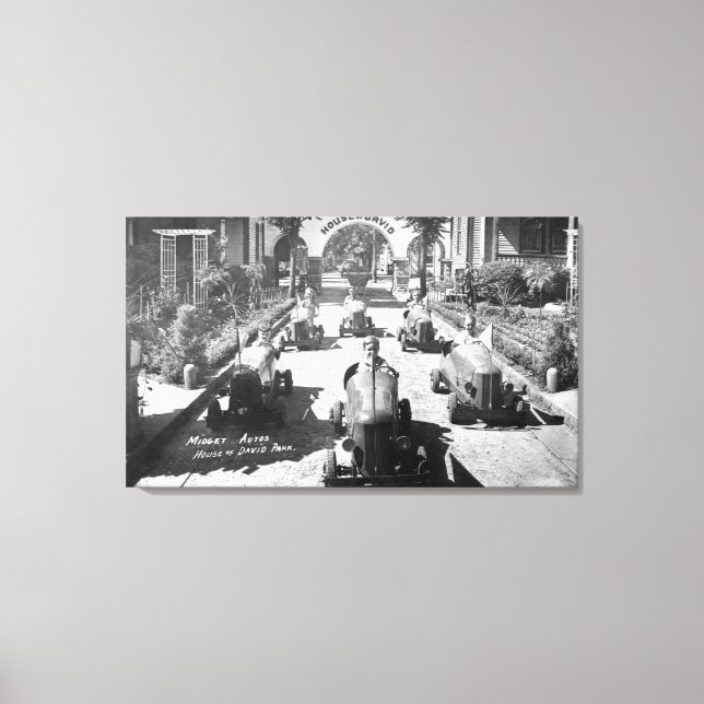 Toile Course d'enfants en voitures miniatures (Recto)