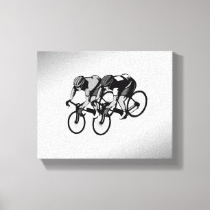 Toile Courses à vélo Argent