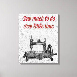 Toile Cousez peu d'illustration de temps