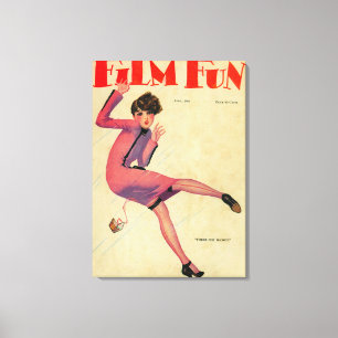 Toile Couverture de magazine d'amusement de film