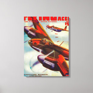 Toile Couverture de magazine d'as de vol 4