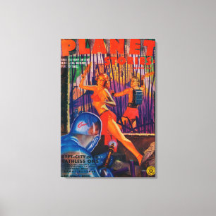 Toile Couverture de magazine d'histoires de planète 3