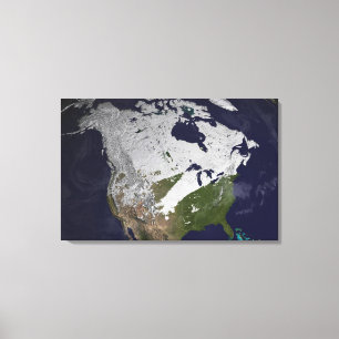 Toile Couverture de neige d'hiver dans l'hémisphère nord