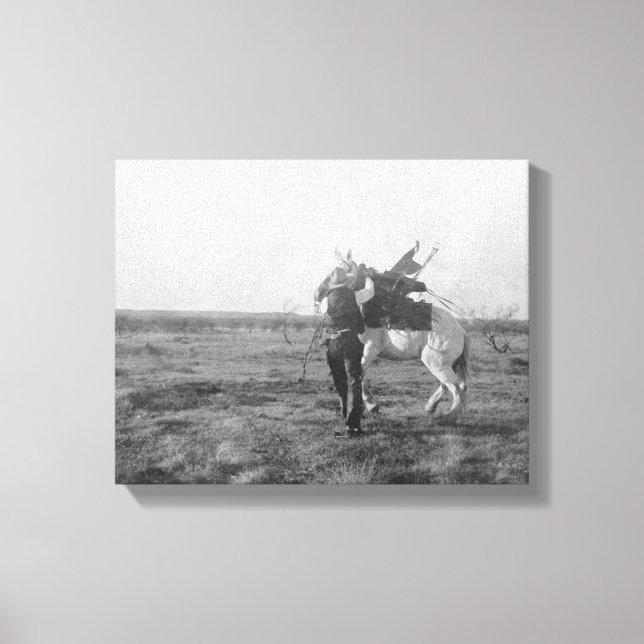 Toile Cowboy "Red Saunders" Saddle a Bronco (Recto)