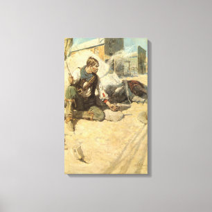 Toile Cowboys occidentaux vintages, Hopalong par OR