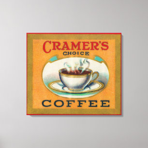 Toile Cramer's Choice Coffee Étiquette