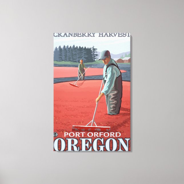 Toile Cranberry Bogs Harvest - Port Orford, Oregon (Recto)