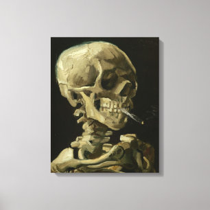 Toile Crâne avec cigarette brûlante par Van Gogh