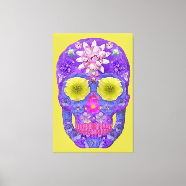 Toile Crâne de fleurs 5 (Recto)