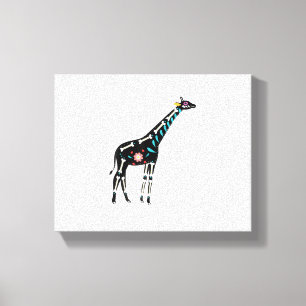 Toile Crâne de sucre mignon girafe mexicain Halloween jo