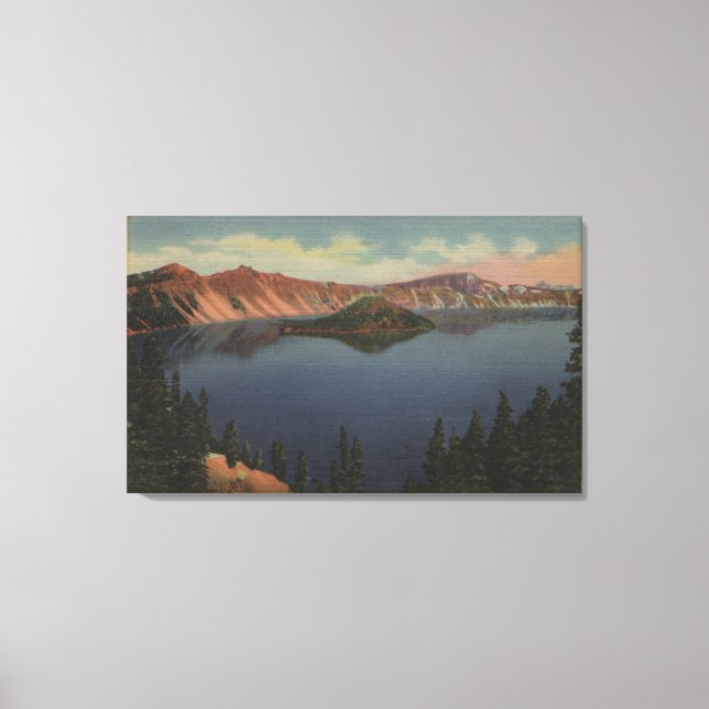 Toile Crater Lake, Oregon - Wizard Island View #2 (Recto)