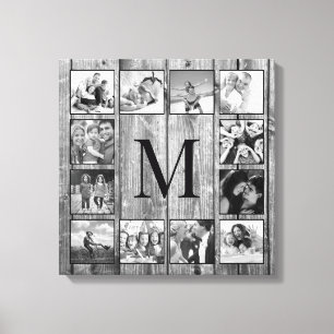Toile Create Your Custom Photo Collage Rustic Farmhouse