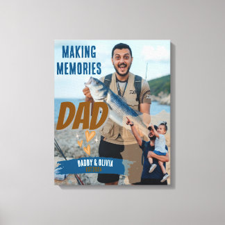 Toile Création de souvenirs Papa Cadeau de famille perso
