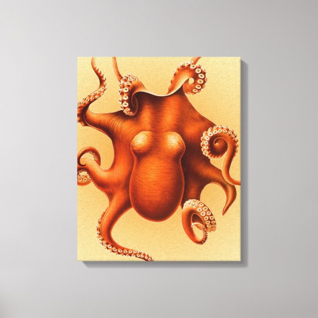 Toile Créature du monstre de la mer d'Octopus Cephalapod (Recto)