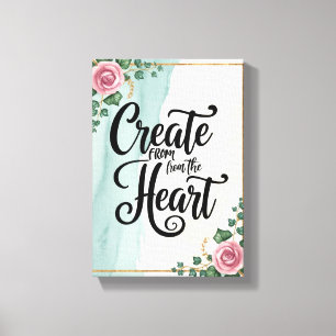 Toile Créer à partir du coeur, option 3