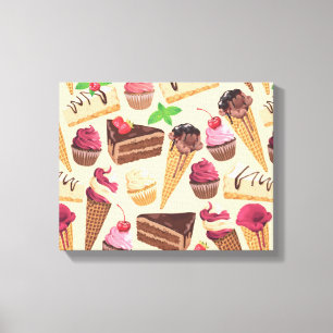 Toile Crème glacée, gâteau, gâteaux et gâteaux au fromag