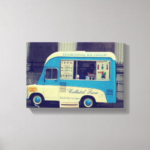 Toile Crème glacée traditionnelle vintage camion