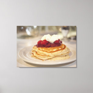 Toile Crêpes aux framboises