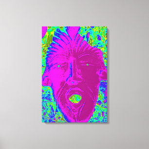 Toile cri au visage violet