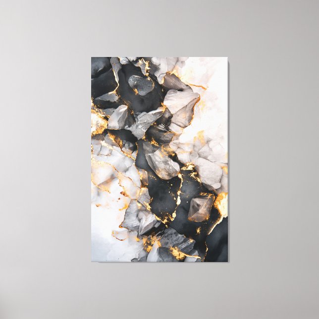 Toile Cristal noir et or (Recto)