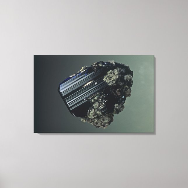 Toile cristaux d'azurite, un minuscule minerai de cuivre (Recto)