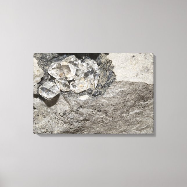 Toile Cristaux de quartz appelées diamants Herkimer (Recto)