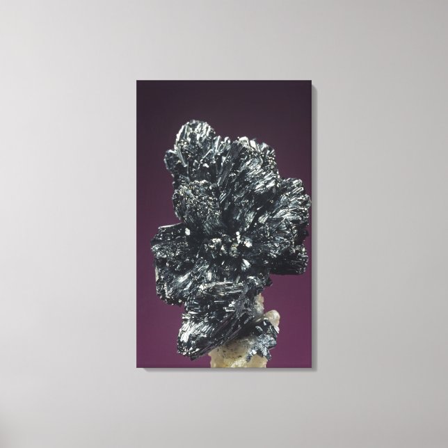 Toile Cristaux de Stibnite, principal minerai d'Antimoin (Recto)