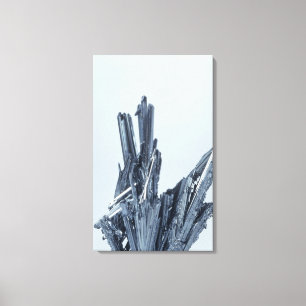 Toile Cristaux de Stibnite, principal minerai d'Antimoin