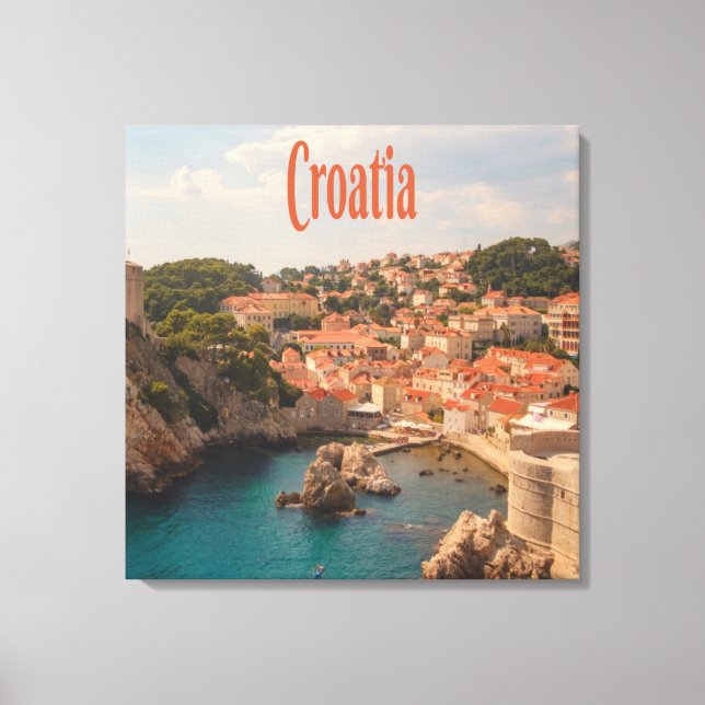 Toile Croatie Europe du Sud-Est Zagreb (Recto)