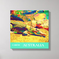 Crocodile d'eau salée reptile Australie Voyage art