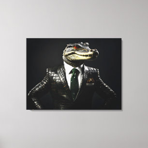 Toile Crocodile en combinaison