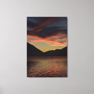 Toile Croissant du lac au coucher du soleil