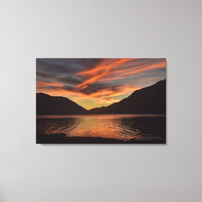 Toile Croissant du lac au coucher du soleil (Recto)
