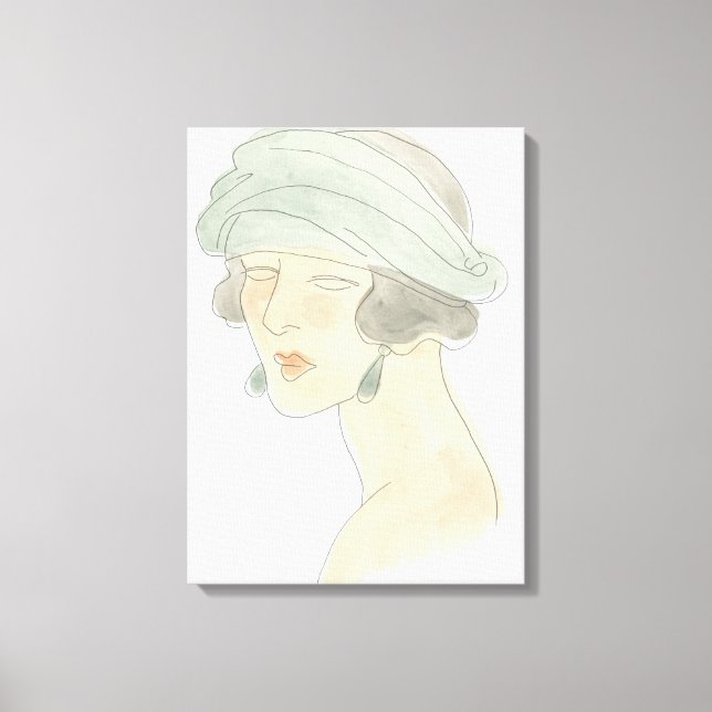 Toile Croquis de mode Flapper - Portrait (Recto)